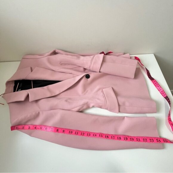 ZARA WOMAN FITTED TAILORED BLAZER JACKET PINK Size M - Picture 12 of 13